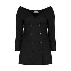 ALBERTA FERRETI Alberta Ferretti Off-the-Shoulder Double-Breasted Blazer Dress